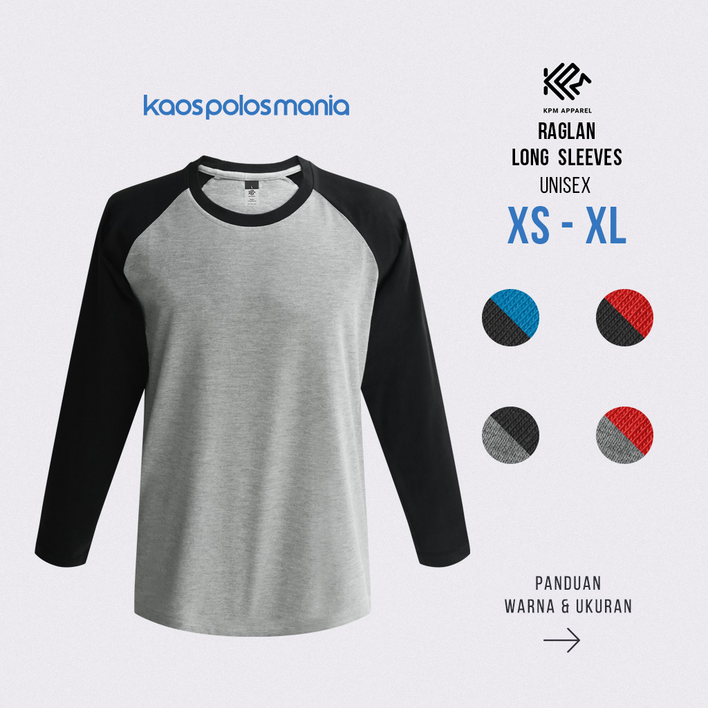 Kaos cheap raglan polos