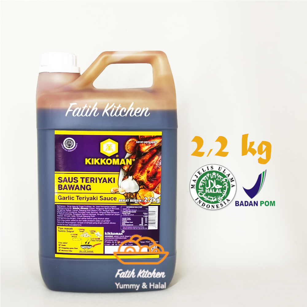 Jual Kikkoman Garlic Teriyaki Sauce Halal 2,2 kg Saus Teriyaki Bawang