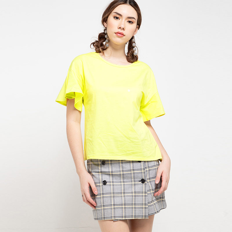 Jual Giordano Women's Ruffle Sleeve Tee 