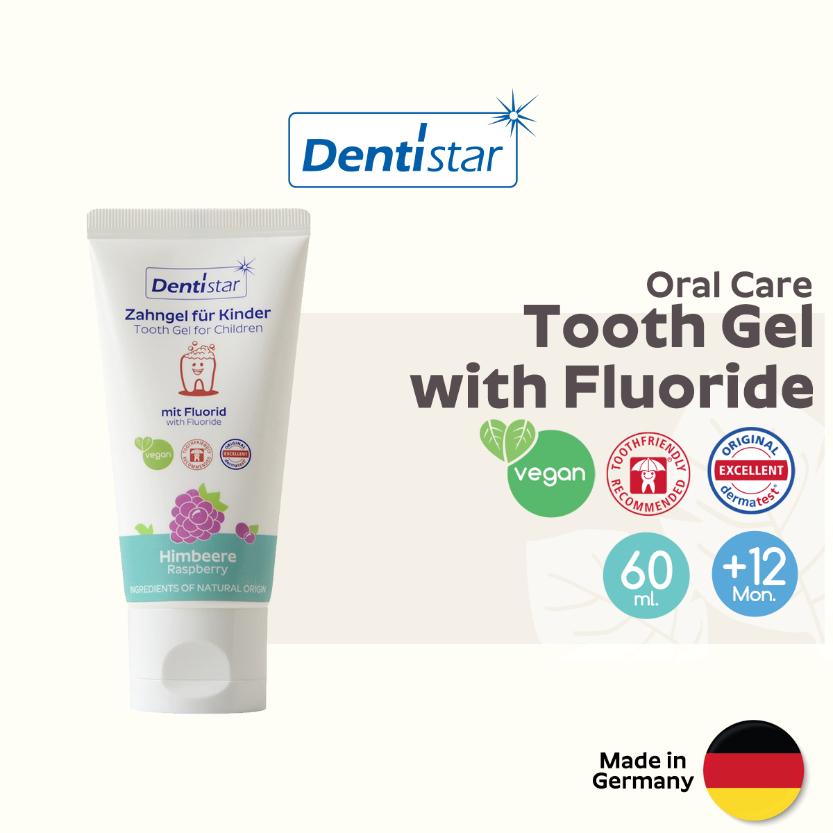 Jual Dentistar Tooth Gel dengan fluoride (12 bulan keatas) / pasta gigi