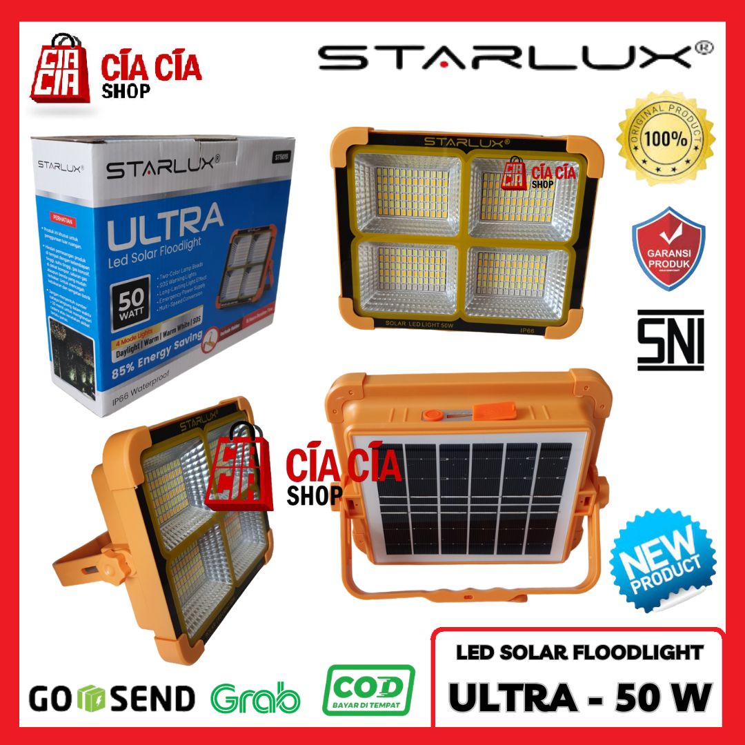 Promo LAMPU EMERGENCY TENAGA SURYA 50W LAMPU CAMPING KEMAH LAMPU
