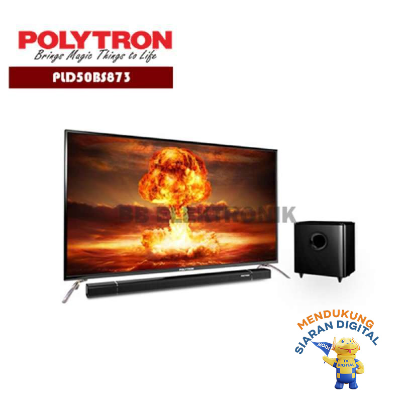 POLYTRON PLD50BS873 LED TV 50 Inch Digital Full HD TV Cinemax Soundbar