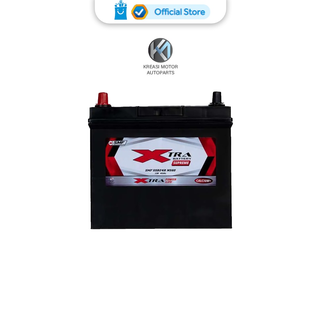 Promo Xtra Supreme Ns60 / 55b24r - Aki Mobil Kering Swift, Baleno