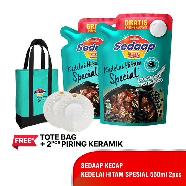 Jual Promo 2 Pcs Kecap Sedaap Hitam Special 550 Ml Free Tote Bag 2 Pcs Piring Keramik Online Januari 2021 Blibli