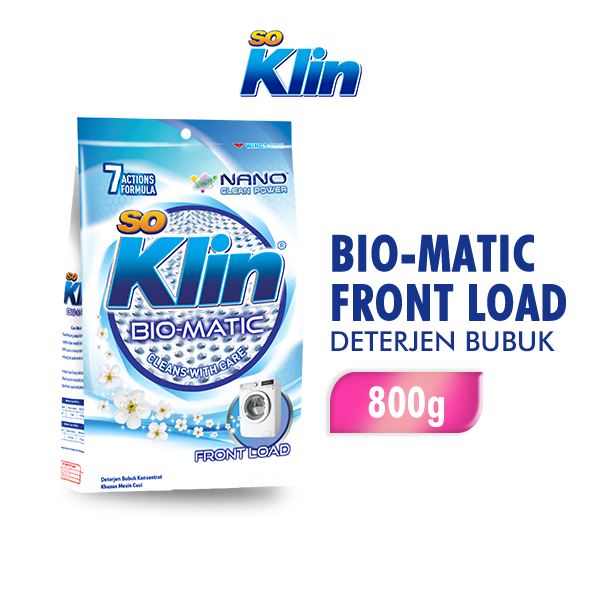 Promo So Klin Biomatic Detergen Bubuk + Softener Mesin Cuci Front Load ...