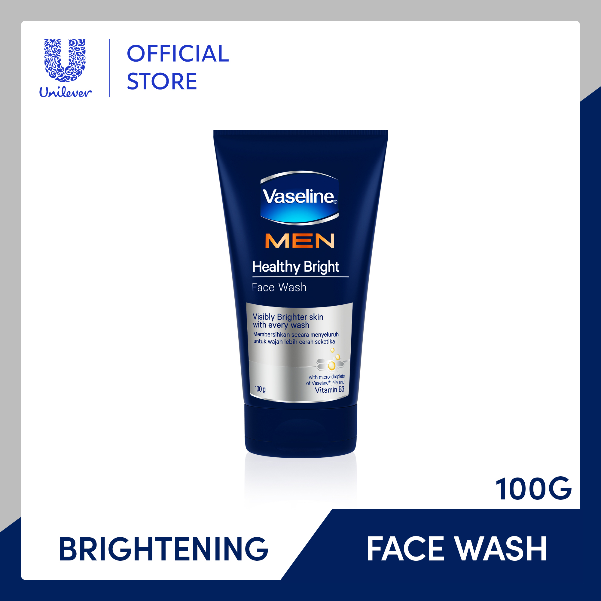 Promo Vaseline Men Face Wash Healthy Bright 100g Diskon 6 di Seller Unilever Gudang Blibli