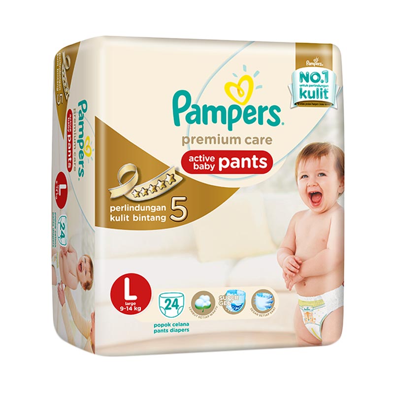 Jual Pampers Premium Care Pants L Diaper Bayi [24 Pcs