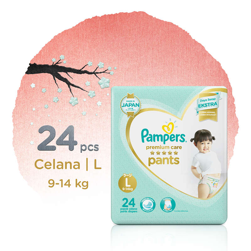 Jual Pampers Premium Care Pants Diaper Bayi [Size L/24 Pcs