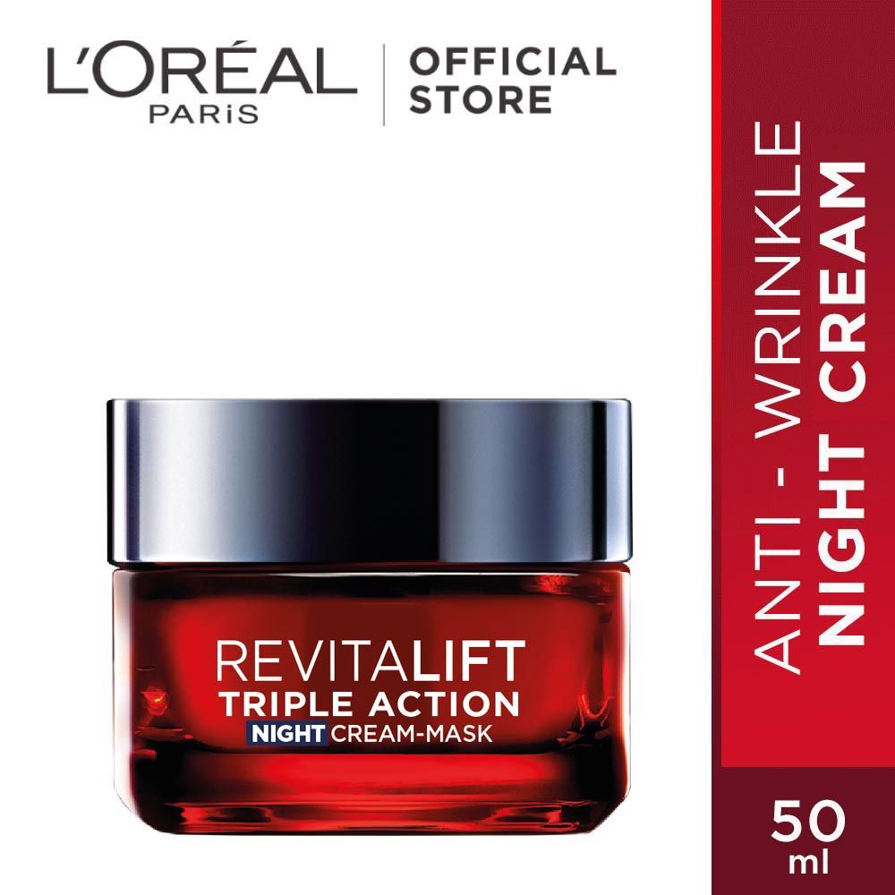 Jual L'OREAL Paris Revitalift Triple Action Night Cream Mask [50 mL] di