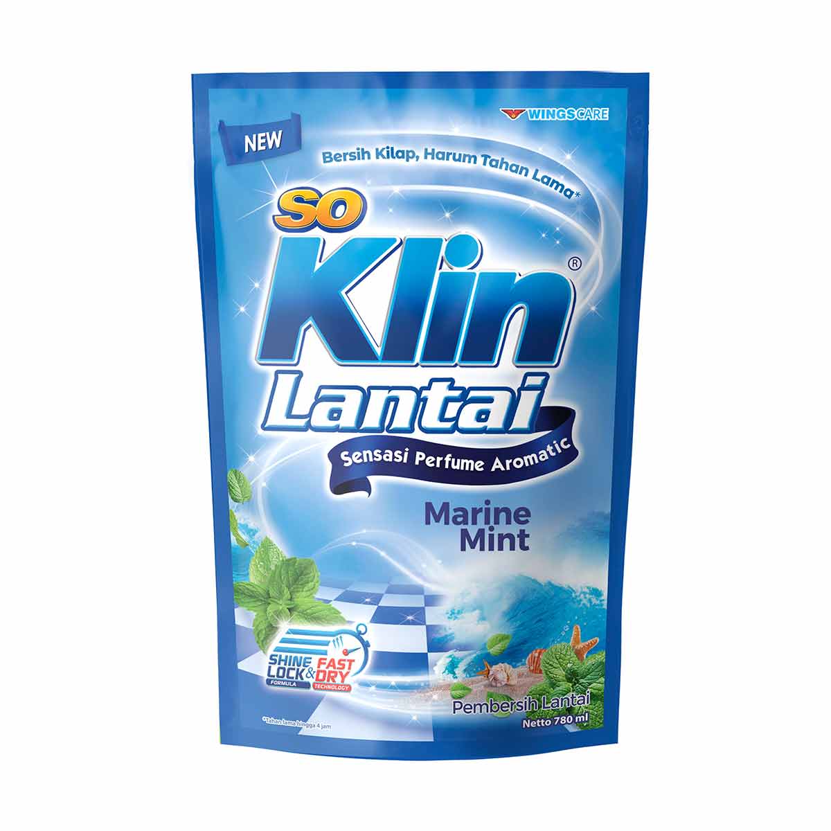 Jual So Klin Pembersih Lantai Marine Mint Biru Pouch [780 ml] 1067959