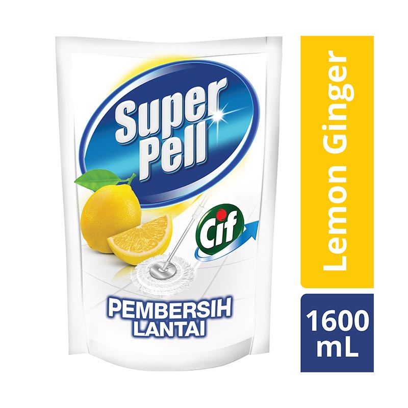 Jual Super Pell Pembersih Lantai Kuning Pouch [1600 mL