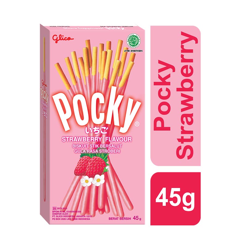 Jual Pocky Strawberry Stick Biscuit [45 g] Online Maret
