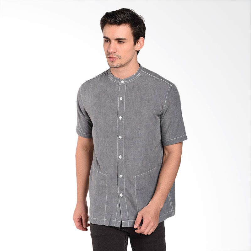 Jual A D Fashion Men MS428C Muslim Clothes Grey Baju Koko Jual A D Fashion Men MS428C Muslim Clothes Grey Baju Koko