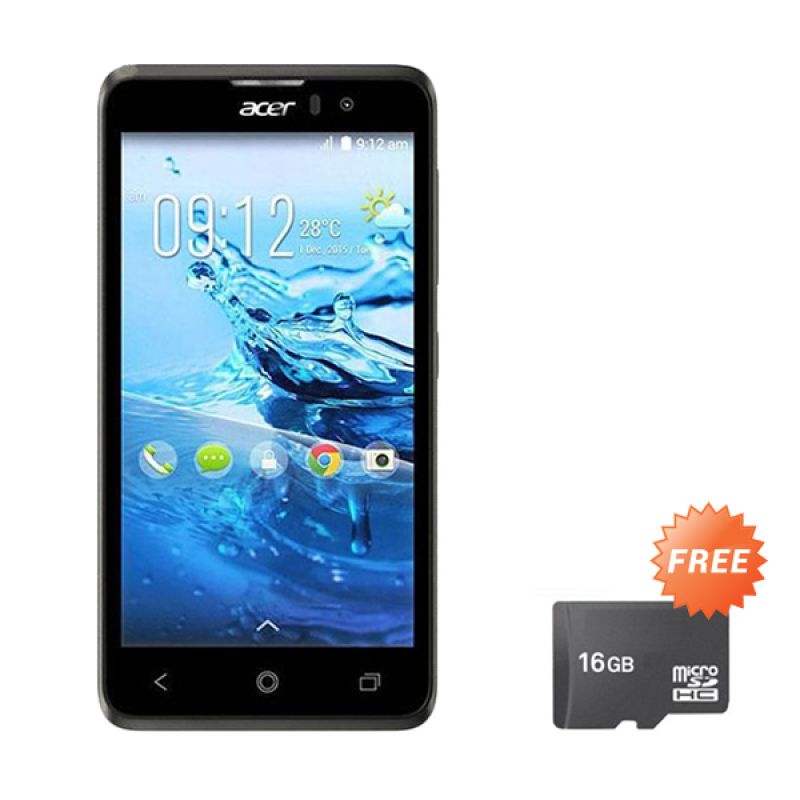 Acer Liquid Z520 Smartphone - Black [RAM 1 GB/8 GB/Garansi Resmi] + Micro SD 16 GB