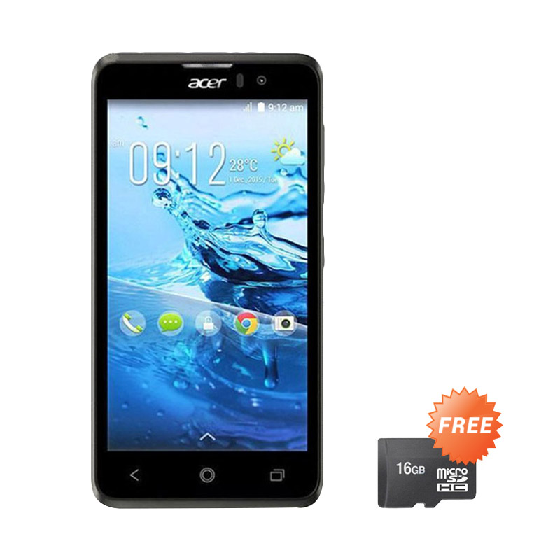 Acer Liquid Z520 Black Smartphone [RAM 1 GB/8 GB/Garansi Resmi] + microSD 16 GB