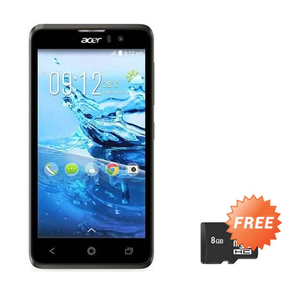 Acer Liquid Z520 Smartphone - Black [8GB/ 1GB/ Garansi Resmi] + Free Micro SD 8 GB
