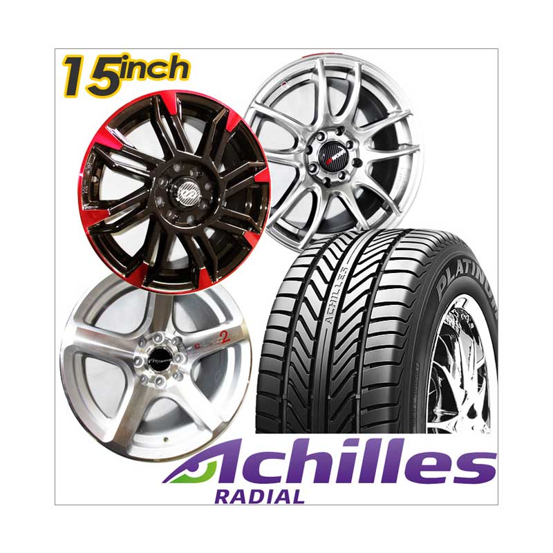 Jual Achilles Paket Cicilan 4 Velg Racing 15 Inch + 4 Ban 
