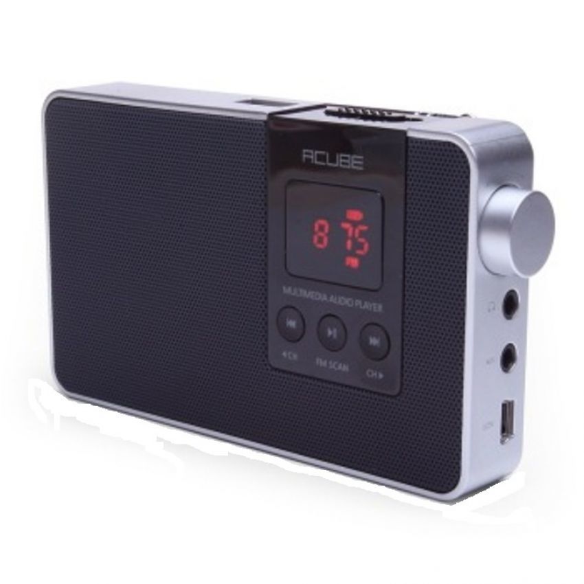 Acube Boom R5 Portable Player - Black [MP3/FM/Speaker]