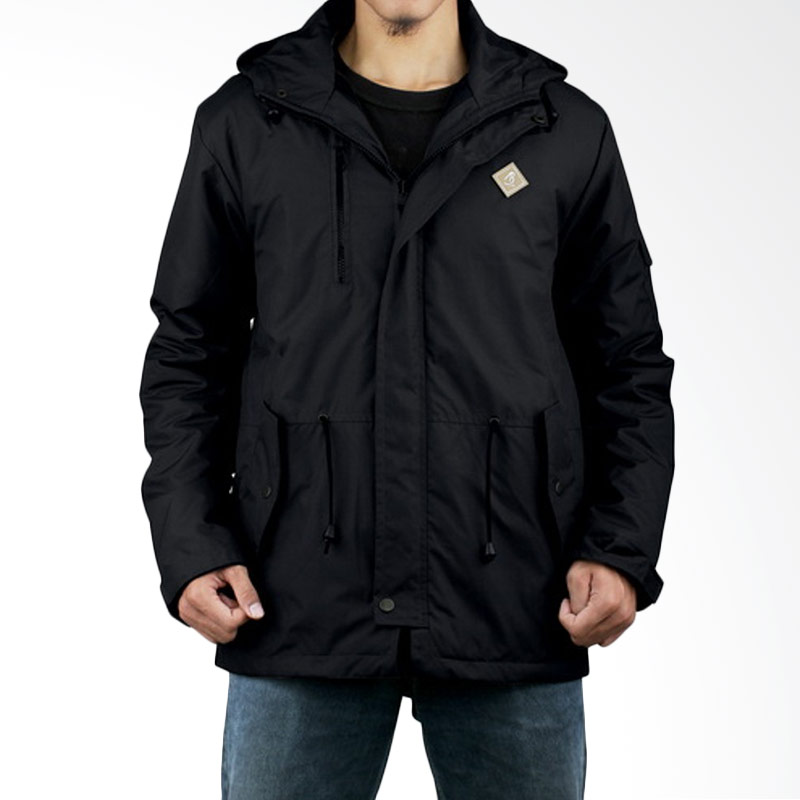 Adamsbell Parka Hoodie Distro Bandung Jaket Pria - Hitam