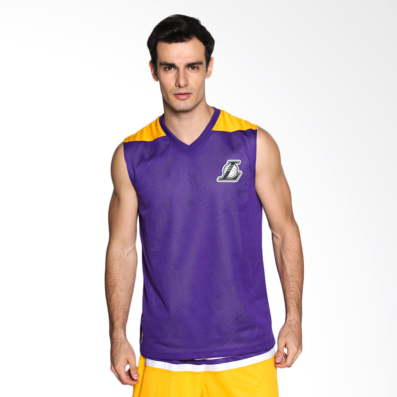 Jual adidas Men Basketball NBA Los Angeles Lakers Smr Rn Rev Sl Ungu