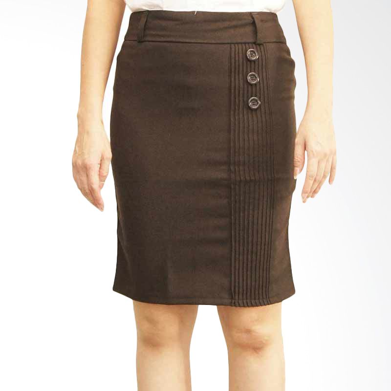 Adore 3 Button Skirt Brown