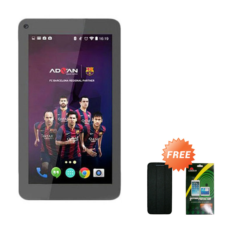 Advan T2G Tablet - Putih [4 GB] + Free Flip Cover - Hitam + Anti Gores