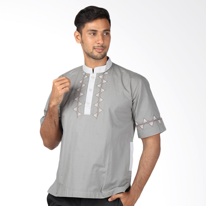 Baju Muslim Pria Akhtar Warna Navy Brand Terbaru Baju koko baju muslim
pria