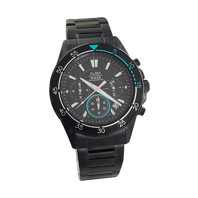 Jual Alba 160778 Chronograph Jam Tangan Pria - Black 