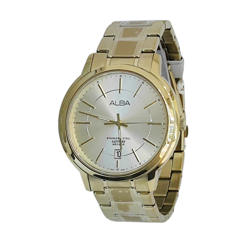 Alba 161050 Analog Model Couple Jam Tangan Pria - Gold