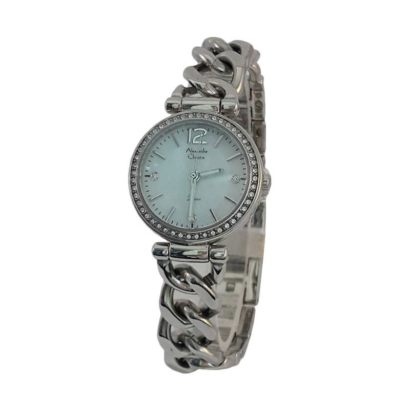... Alexandre Christie 141575 Analog Tali Rantai Jam Tangan Wanita Silver