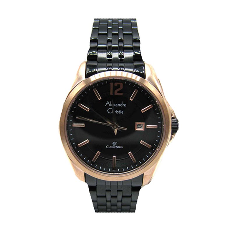 Harga Alexandre Christie 8455 Stainless Steel Jam Tangan 