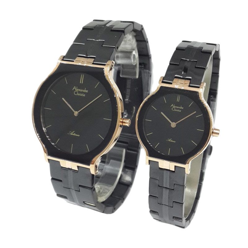 Jual Alexandre Christie Asteria couple 8410LMHBBRBA - Jam