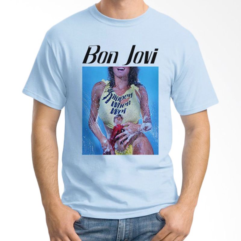 Ordinal Bon Jovi Edition 08 Biru Muda T-Shirt Pria Extra diskon 7% setiap hari Extra diskon 5% setiap hari