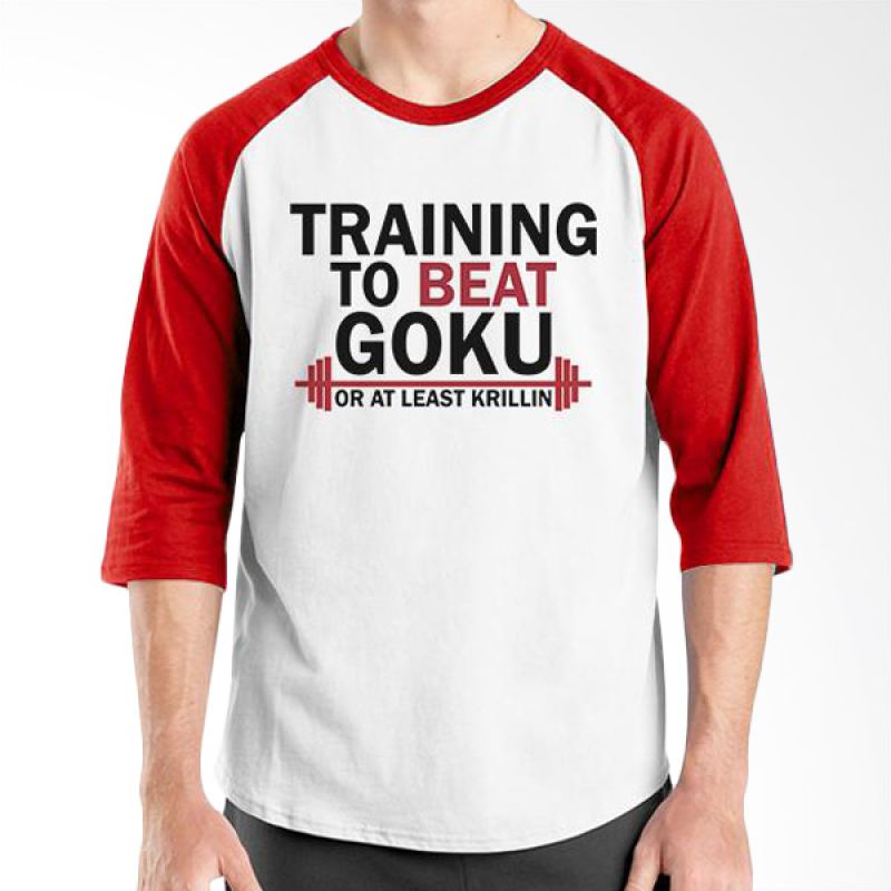 jual ordinal raglan fitness to beat goku putih merah t jual ordinal raglan fitness to beat goku putih merah t