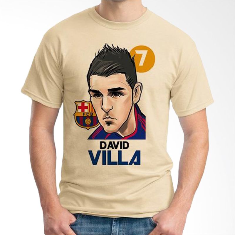 Ordinal Football Player Edition 18 David Villa Coklat Krem T-Shirt Pria Extra diskon 7% setiap hari Extra diskon 5% setiap hari Citibank – lebih hemat 10%