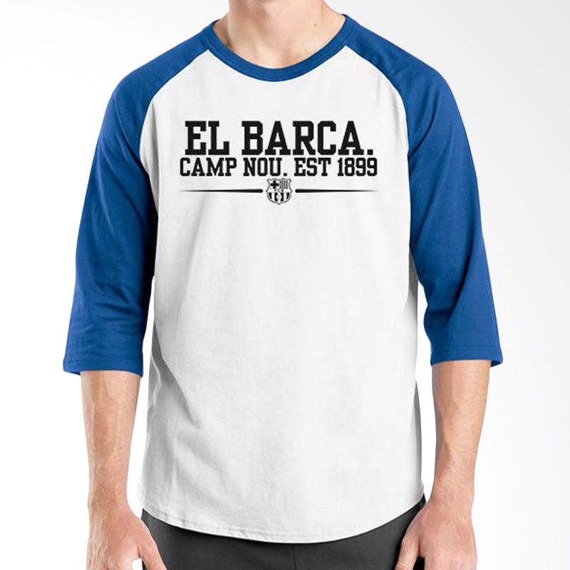 jual ordinal raglan barcelona edition 04 putih biru kaos jual ordinal raglan barcelona edition 04 putih biru kaos