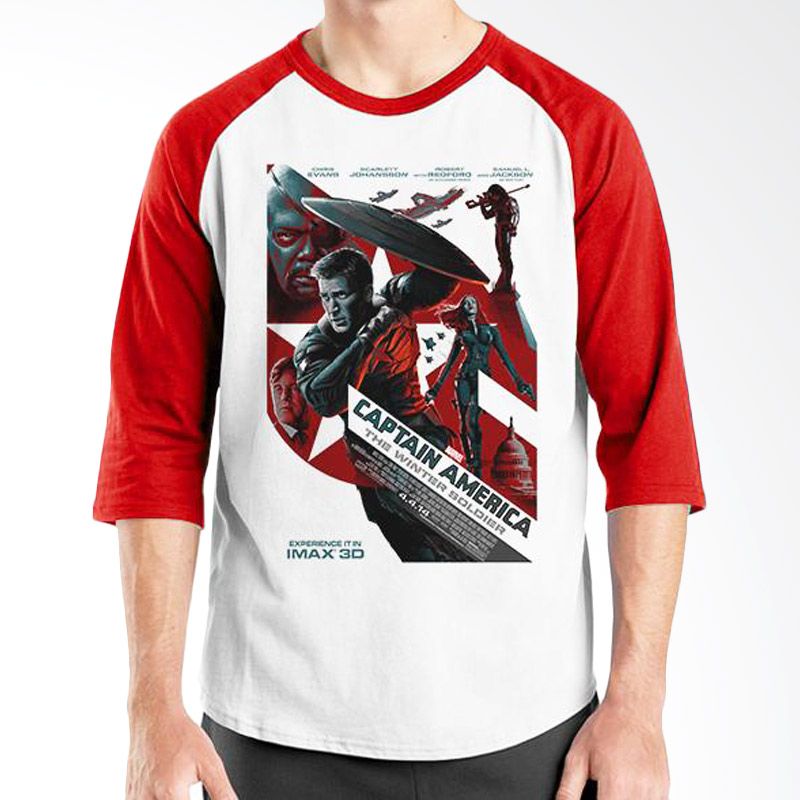 jual ordinal raglan captain america poster 01 putih merah jual ordinal raglan captain america poster 01 putih merah