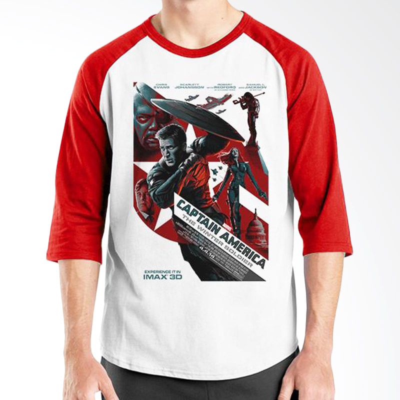 Ordinal Raglan Captain America Poster 01 Putih Merah Kaos Pria Extra diskon 7% setiap hari Extra diskon 5% setiap hari Citibank – lebih hemat 10%