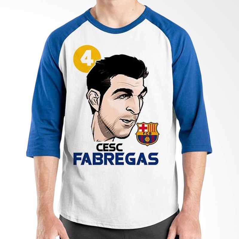 jual ordinal raglan football player edition fabregas 02 biru putih kaos pria harga jual ordinal raglan football player edition fabregas 02 biru putih kaos pria harga
