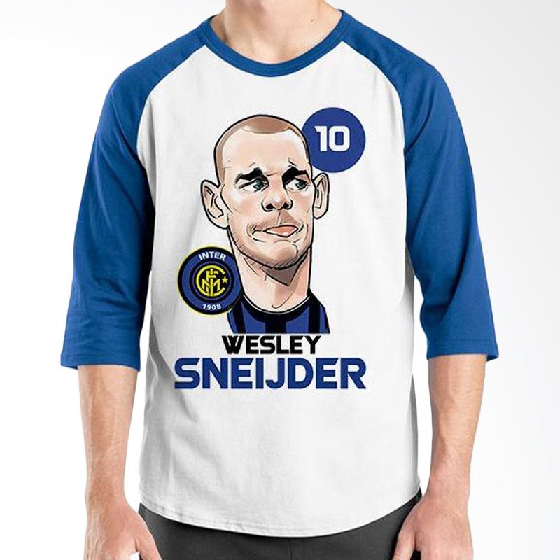 jual ordinal raglan football player edition sneijder biru putih kaos pria harga jual ordinal raglan football player edition sneijder biru putih kaos pria harga