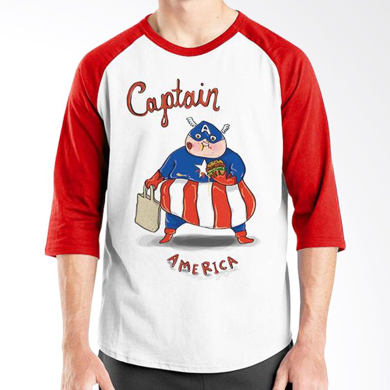 jual ordinal raglan new captain america 09 putih merah jual ordinal raglan new captain america 09 putih merah