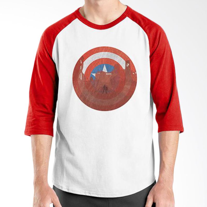 jual ordinal raglan new captain america logo 04 putih merah kaos pria harga kualitas jual ordinal raglan new captain america logo 04 putih merah kaos pria harga kualitas