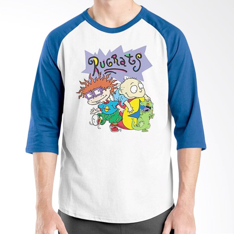jual ordinal raglan rugrats biru putih kaos pria jual ordinal raglan rugrats biru putih kaos pria