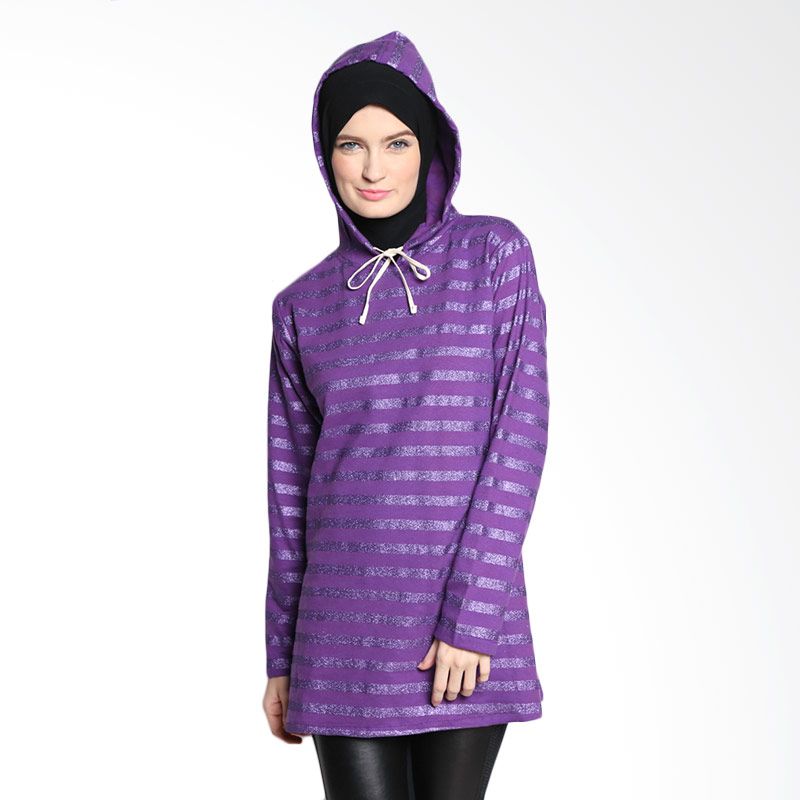 ANTIIQA Aura Stripy AN001-000029 Free Size Purple Shirt