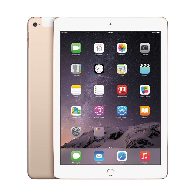 Jual Apple iPad Air 2 Tablet - Gold [64 GB/Wifi + Cellular/Garansi