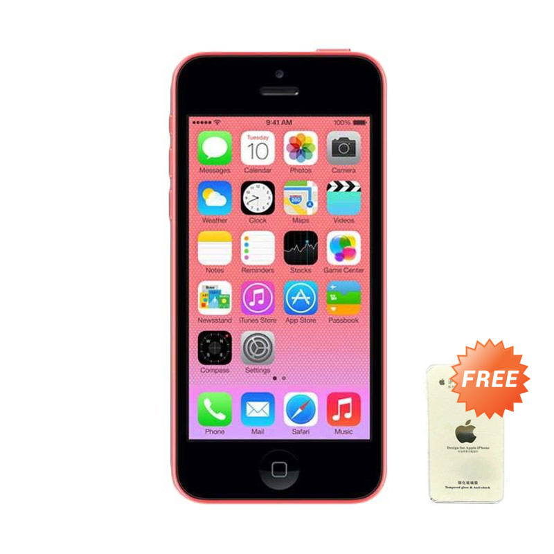 Apple iPhone 5C 16 GB Smartphone - Pink + Free Tempered Glass