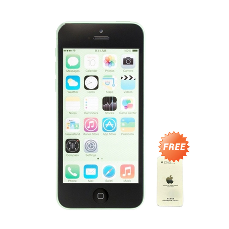 Apple iPhone 5c Smartphone - Green [32 GB] + Free Tempered Glass