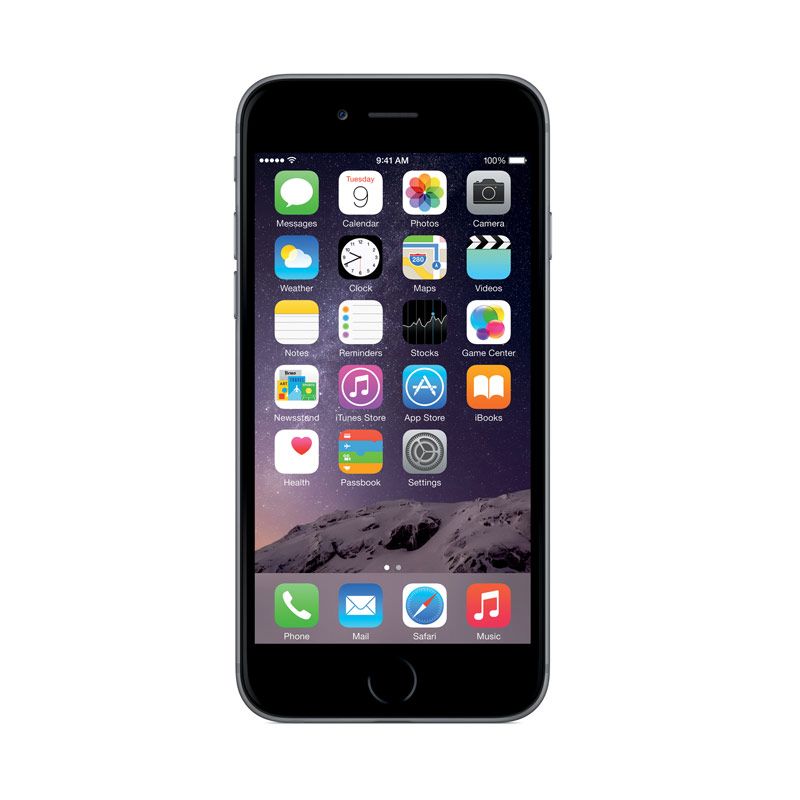 Apple Iphone 6 Plus 16 GB Smartphone - Silver [ Refurbish ] Free Tongsis Cable