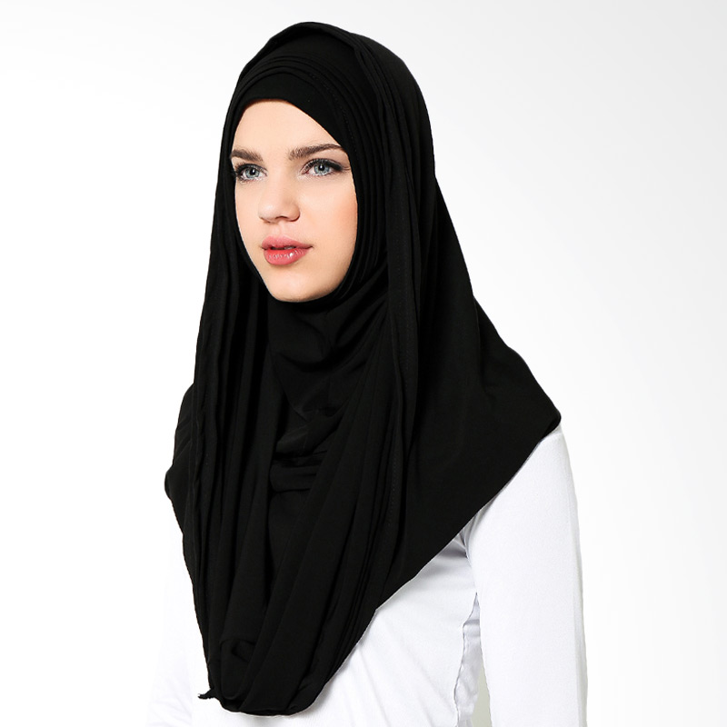 Arela Arabian Jersey Hijab Instant - Black