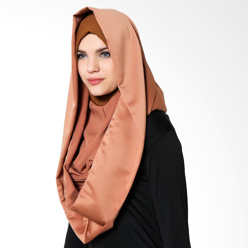 Arela Instant Hoodie Cavali Hijab - Brown